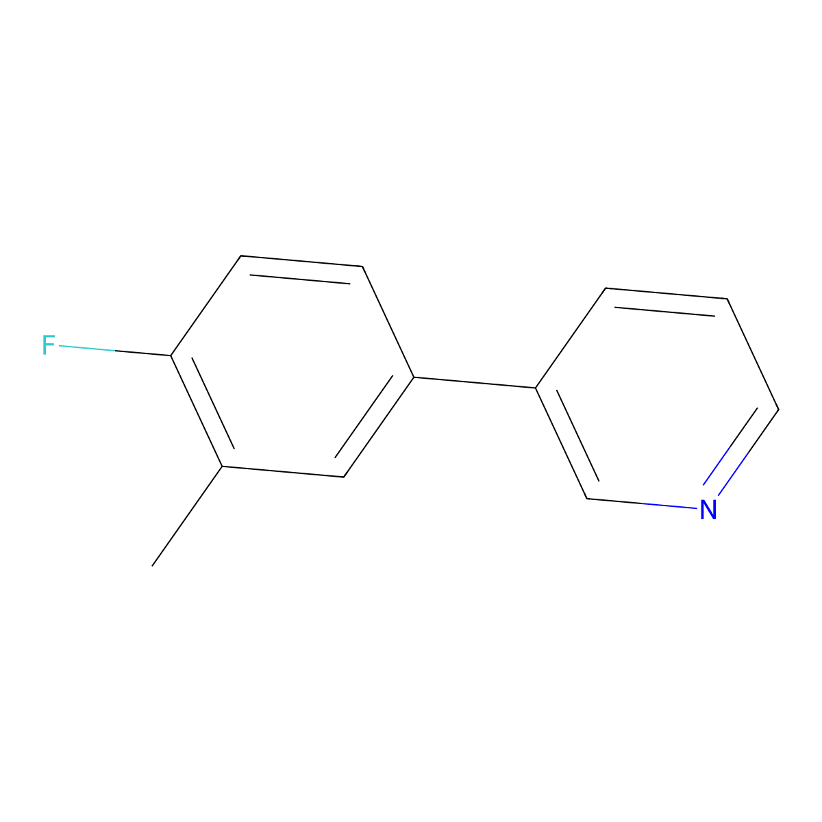 3-(4-Fluoro-3-methylphenyl)pyridine molecular structure, CAS 1214328-77-4