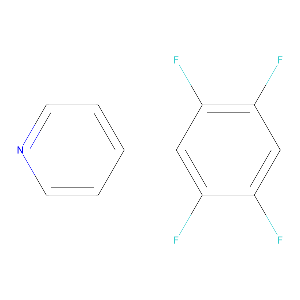 4-(2,3,5,6-Tetrafluorophenyl)pyridine molecular structure, CAS 1214328-82-1