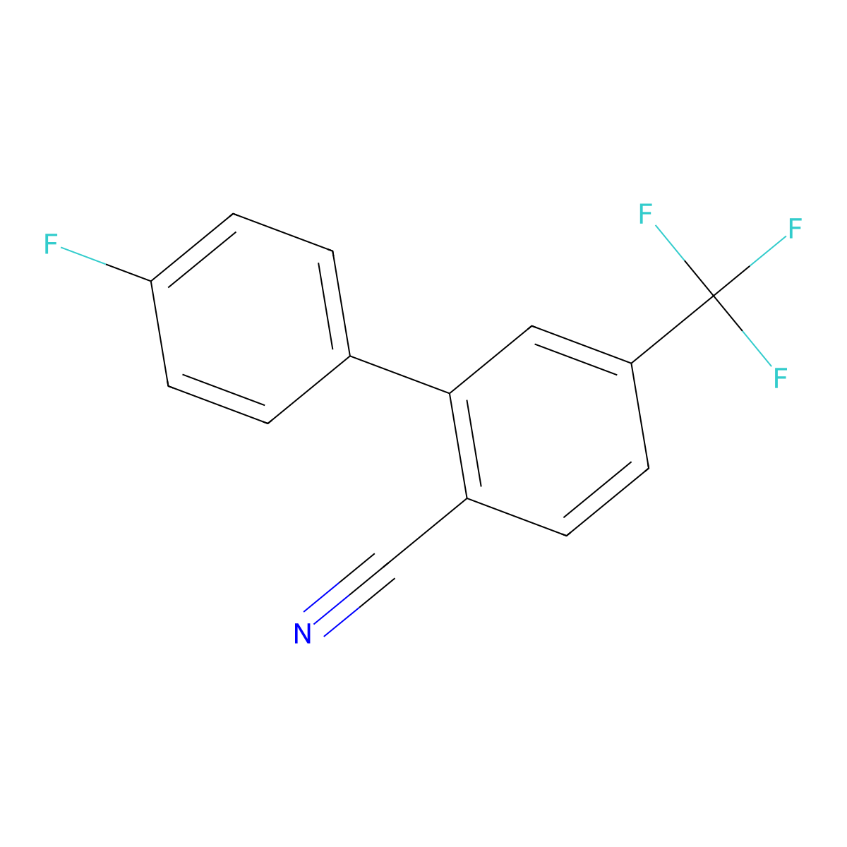 2-(4-Fluorophenyl)-4-(trifluoromethyl)benzonitrile molecular structure, CAS 1214328-88-7