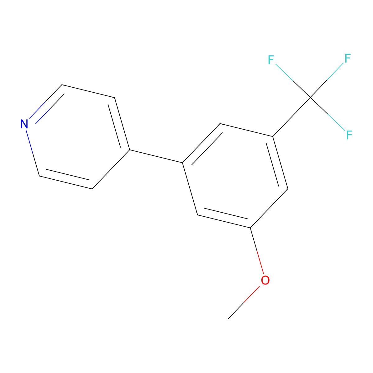 4-[3-Methoxy-5-(trifluoromethyl)phenyl]pyridine molecular structure, CAS 1214328-97-8