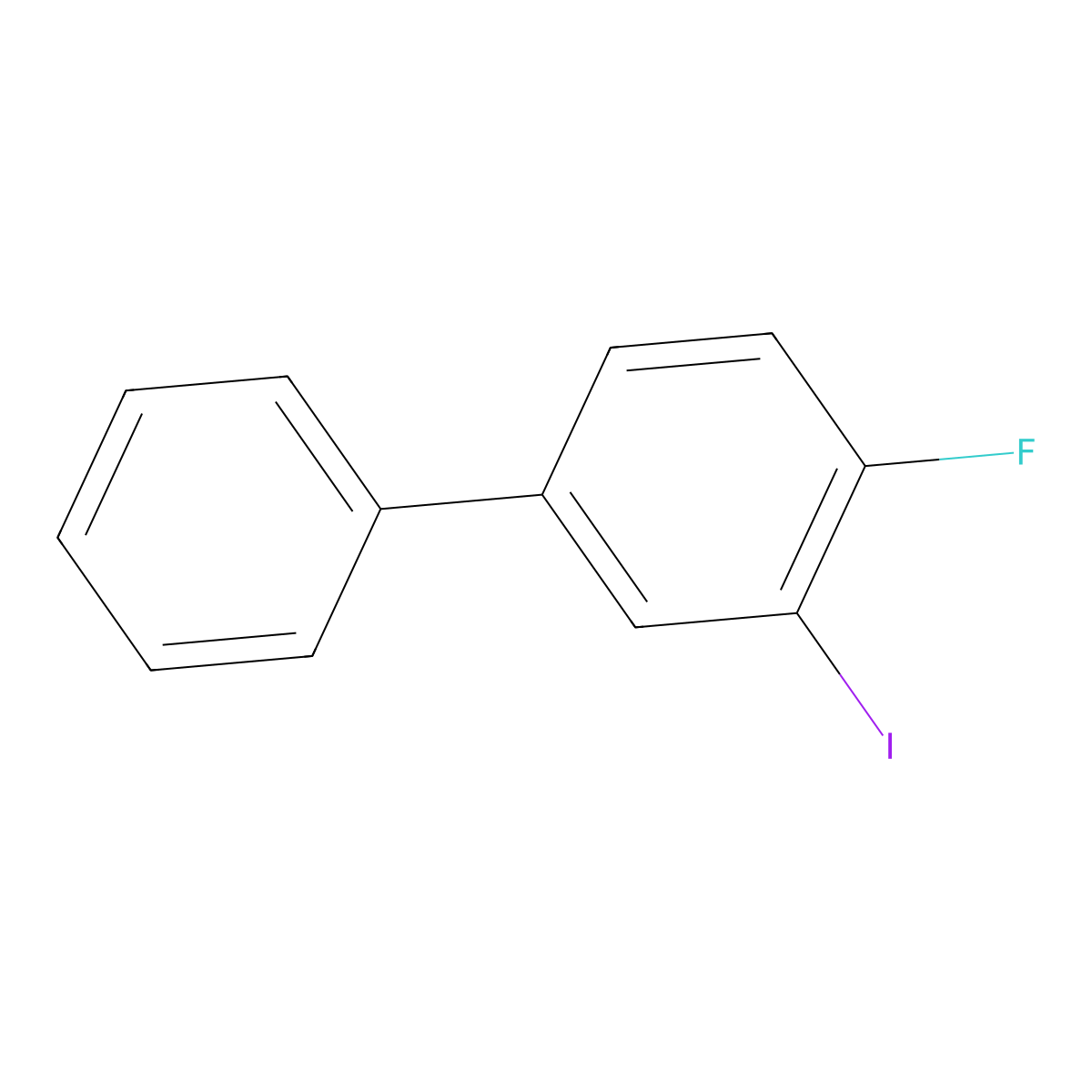 4-Fluoro-3-iodo-1,1'-biphenyl molecular structure, CAS 1214328-99-0