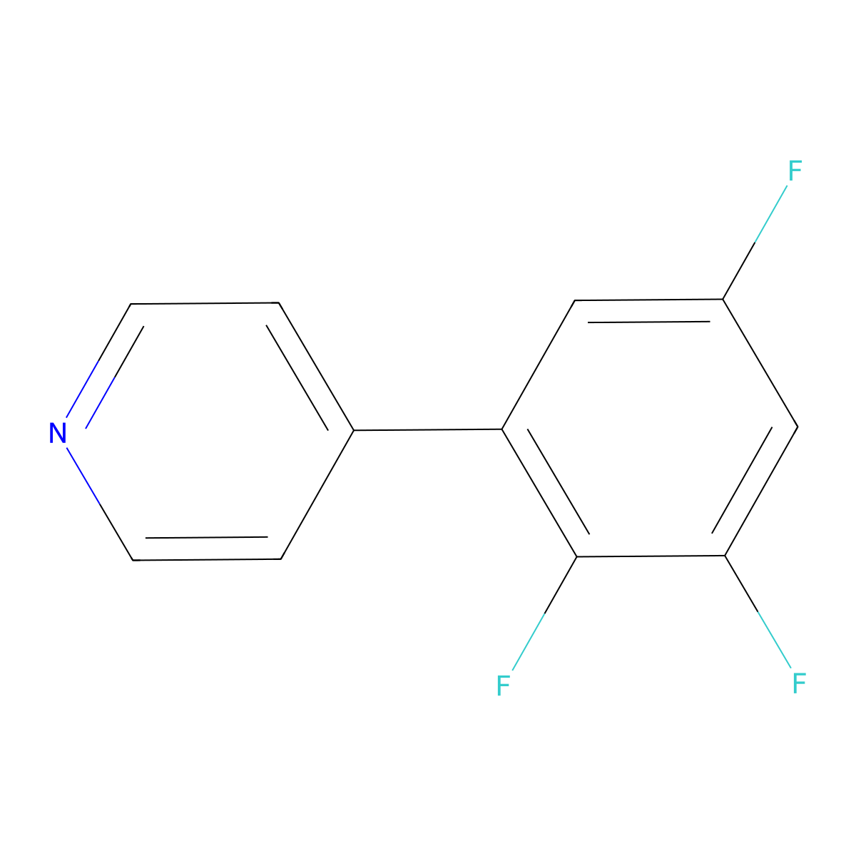 4-(2,3,5-Trifluorophenyl)pyridine molecular structure, CAS 1214329-05-1