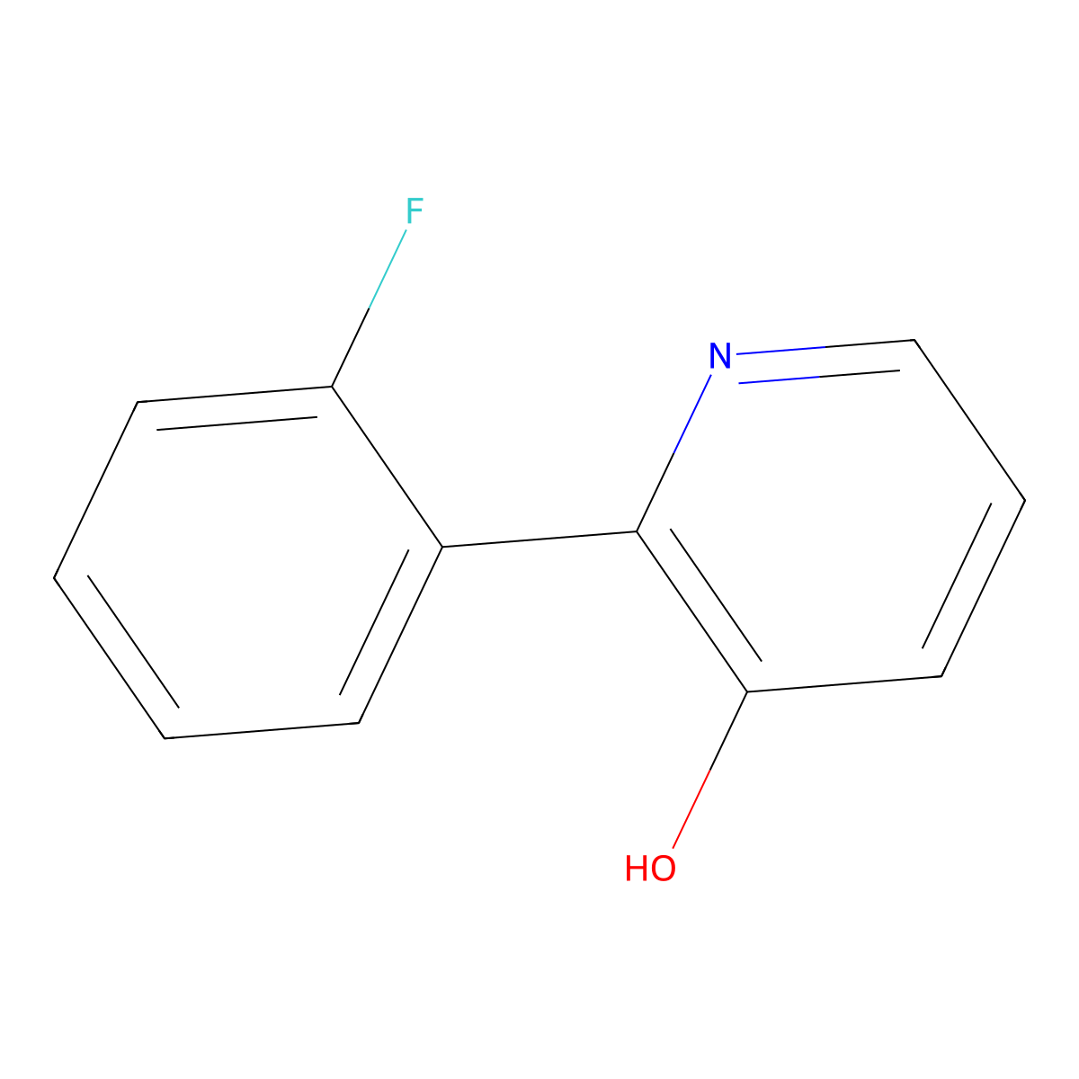 2-(2-Fluorophenyl)pyridin-3-ol molecular structure, CAS 1214329-15-3