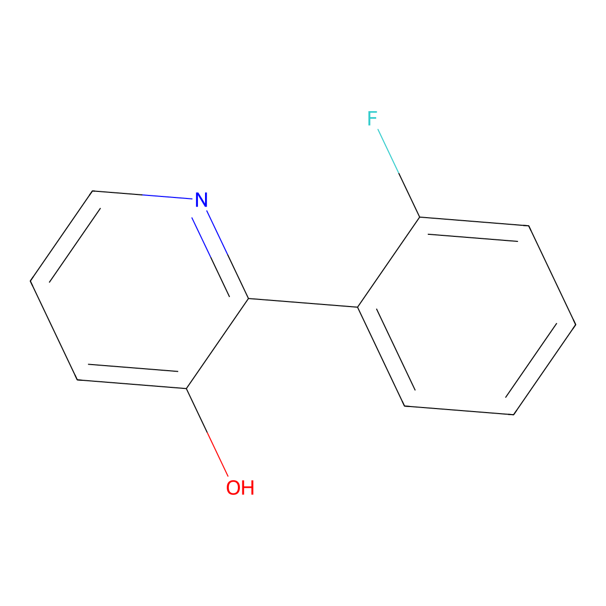 2-(2-Fluorophenyl)pyridin-3-ol molecular structure, CAS 1214329-15-3
