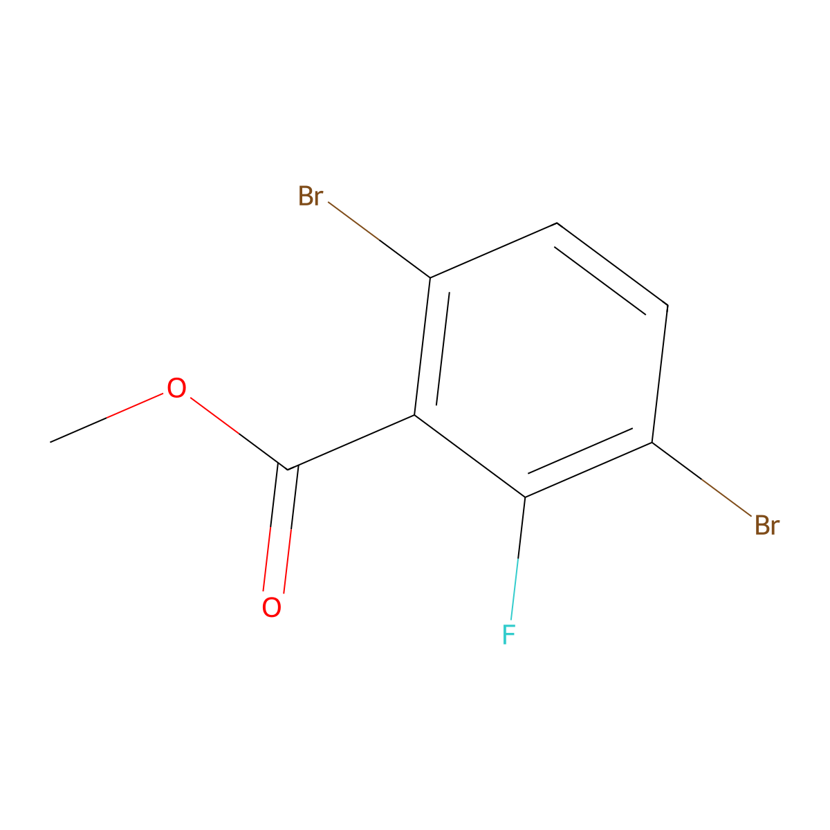 Methyl 3,6-dibromo-2-fluorobenzoate molecular structure, CAS 1214329-17-5