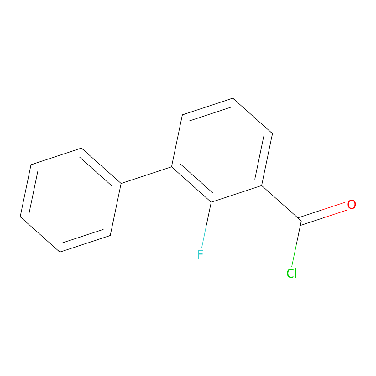 2-Fluorobiphenyl-3-carbonyl chloride molecular structure, CAS 1214329-18-6