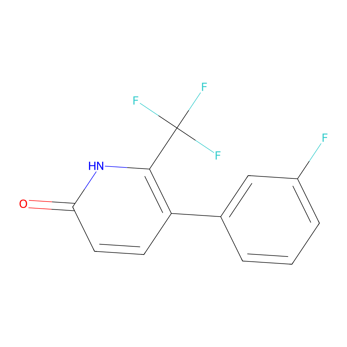 5-(3-Fluorophenyl)-6-(trifluoromethyl)pyridin-2-ol molecular structure, CAS 1214329-19-7