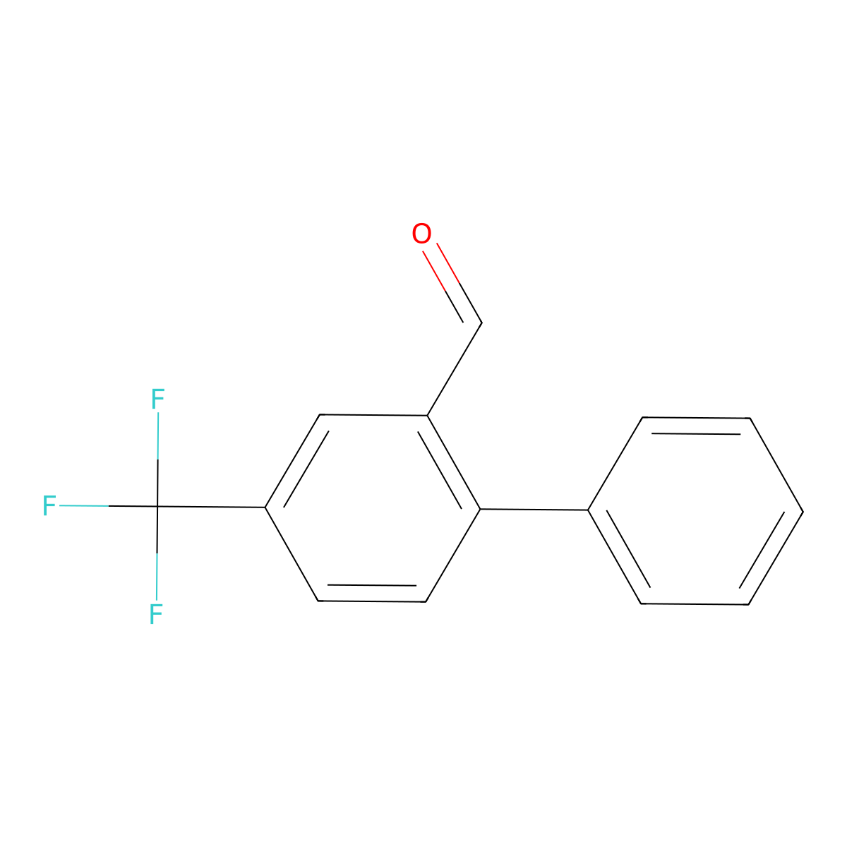2-Formyl-4-(trifluoromethyl)biphenyl molecular structure, CAS 1214329-24-4