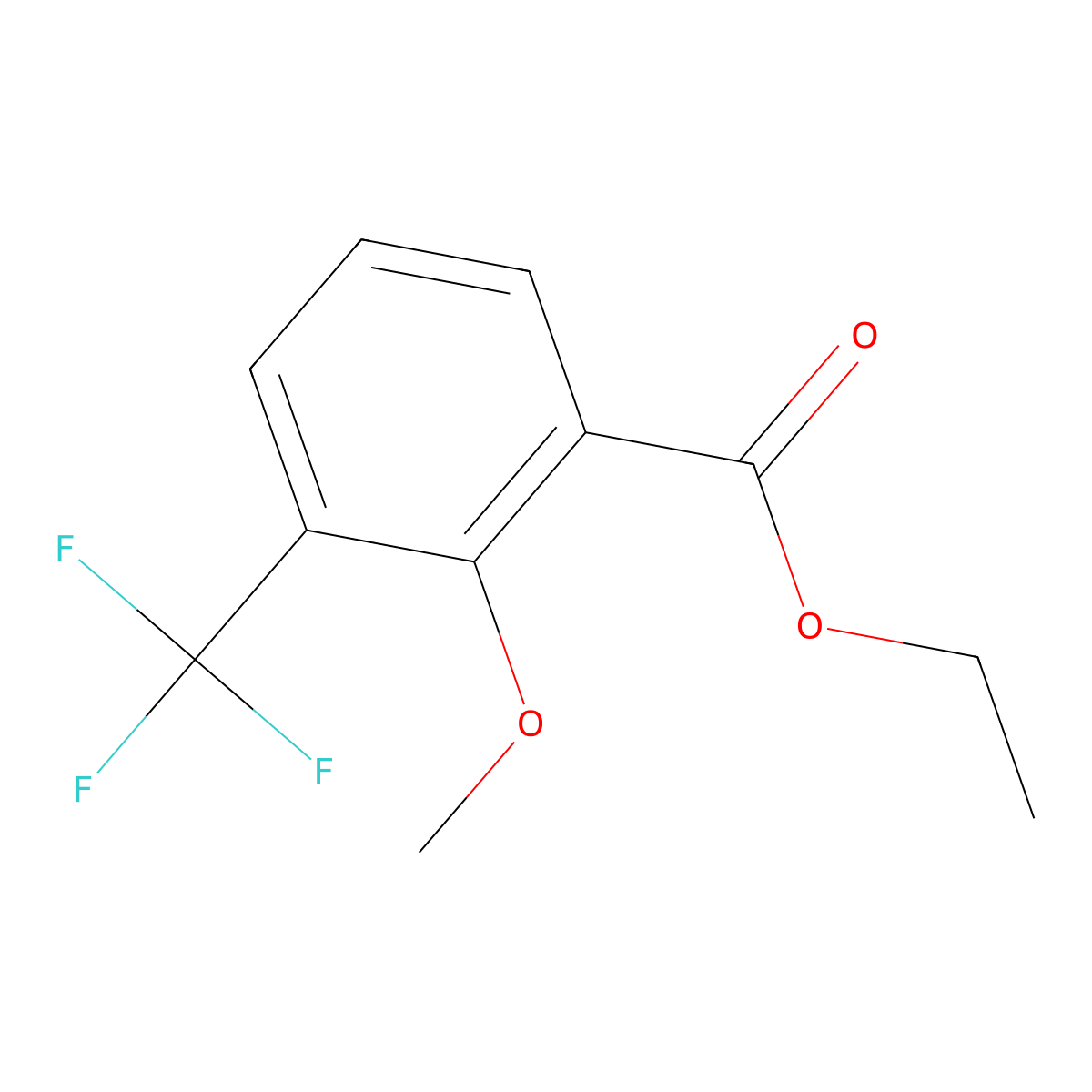 Ethyl 2-methoxy-3-(trifluoromethyl)benzoate molecular structure, CAS 1214329-27-7