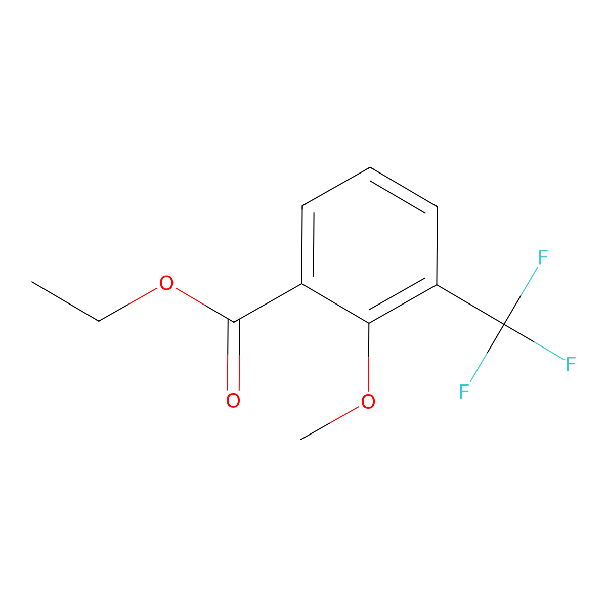 Ethyl 2-methoxy-3-(trifluoromethyl)benzoate molecular structure, CAS 1214329-27-7