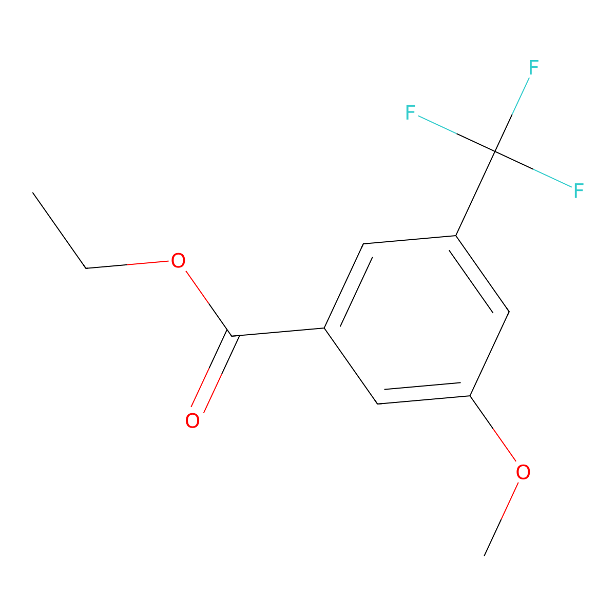 3-Methoxy-5-trifluoromethyl-benzoic acid ethyl ester molecular structure, CAS 1214329-30-2