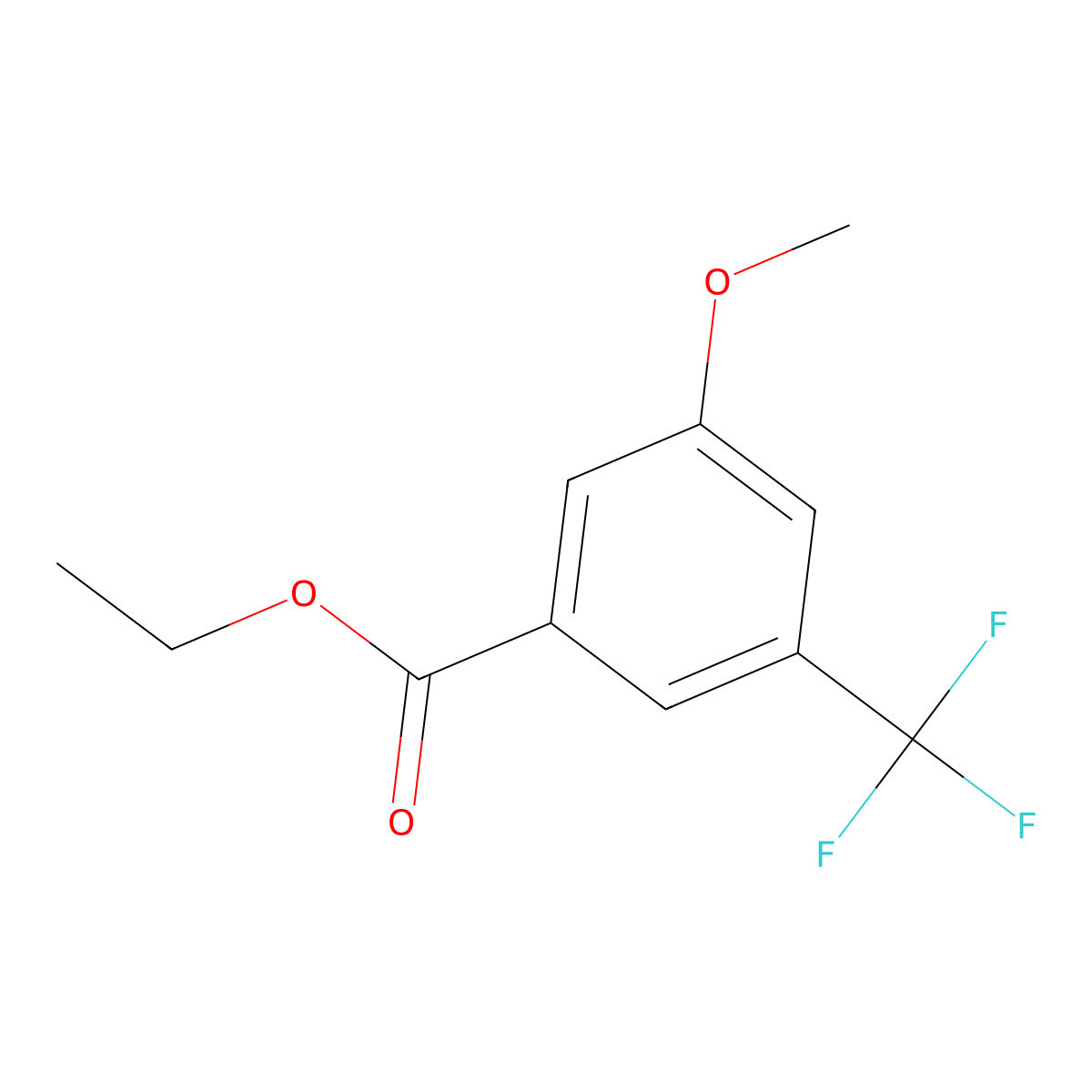 3-Methoxy-5-trifluoromethyl-benzoic acid ethyl ester molecular structure, CAS 1214329-30-2