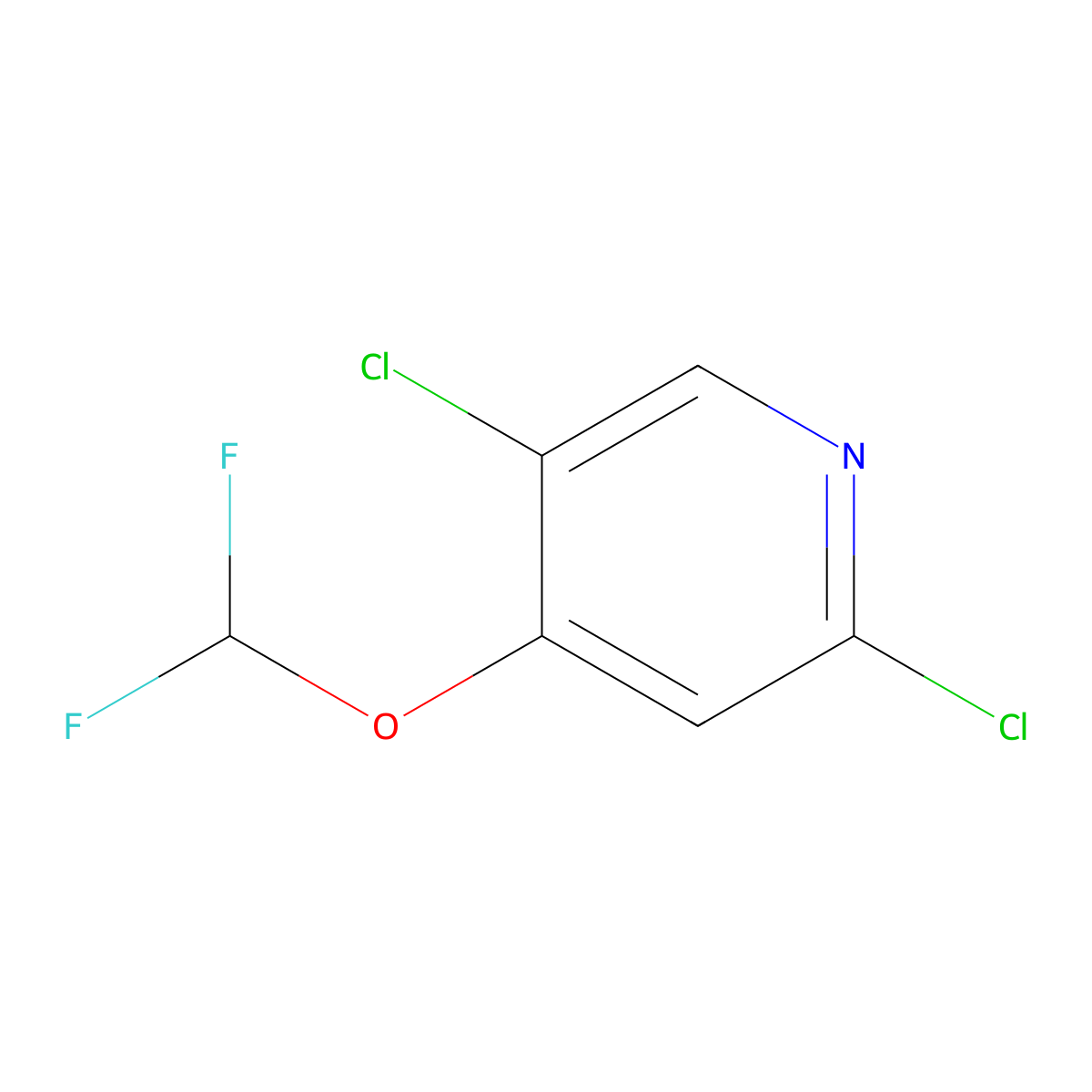 2,5-Dichloro-4-(difluoromethoxy)pyridine molecular structure, CAS 1214329-50-6