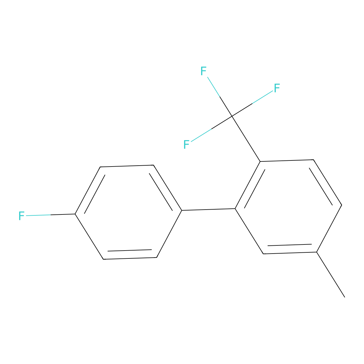 2-(4-Fluorophenyl)-4-methyl-1-(trifluoromethyl)benzene molecular structure, CAS 1214329-58-4