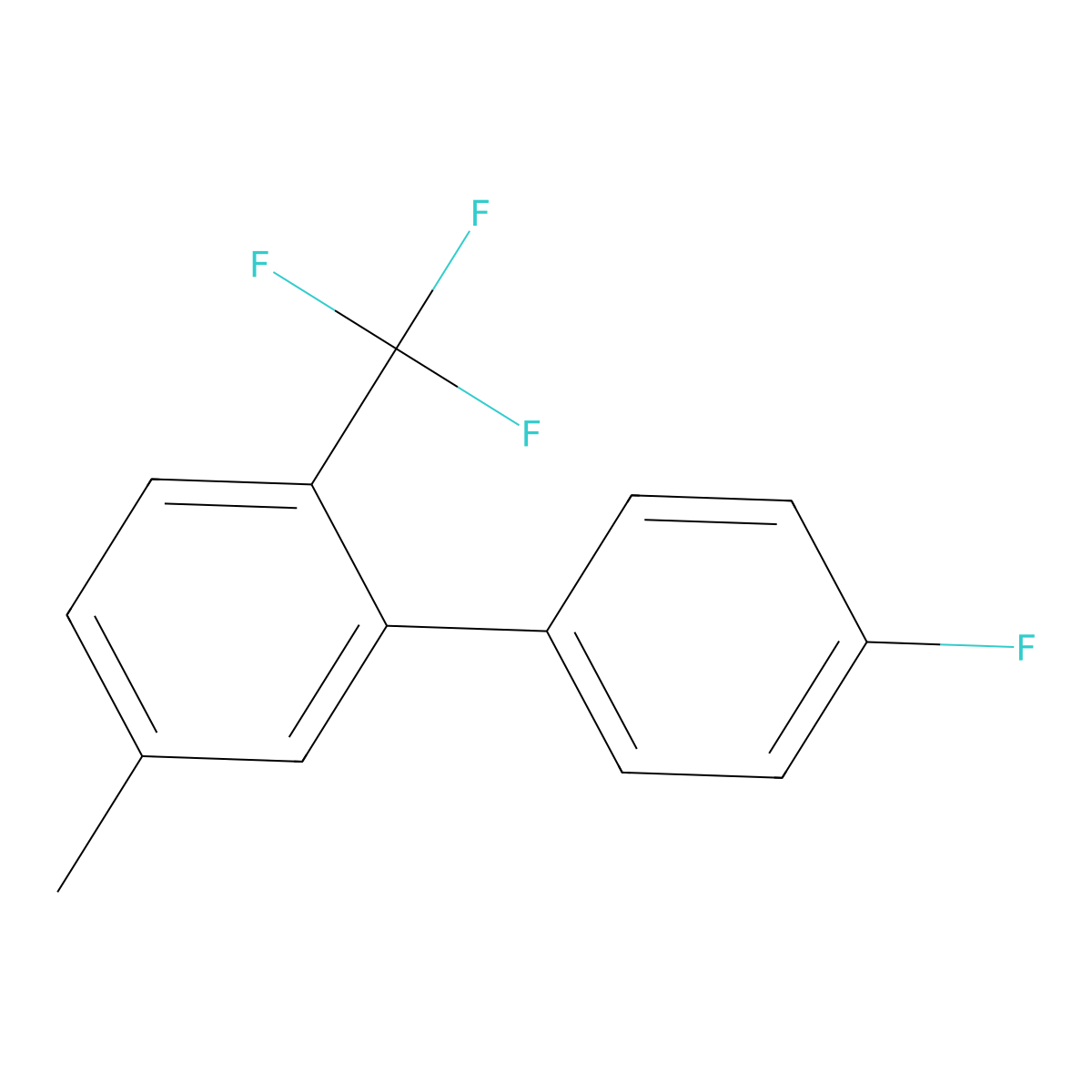 2-(4-Fluorophenyl)-4-methyl-1-(trifluoromethyl)benzene molecular structure, CAS 1214329-58-4