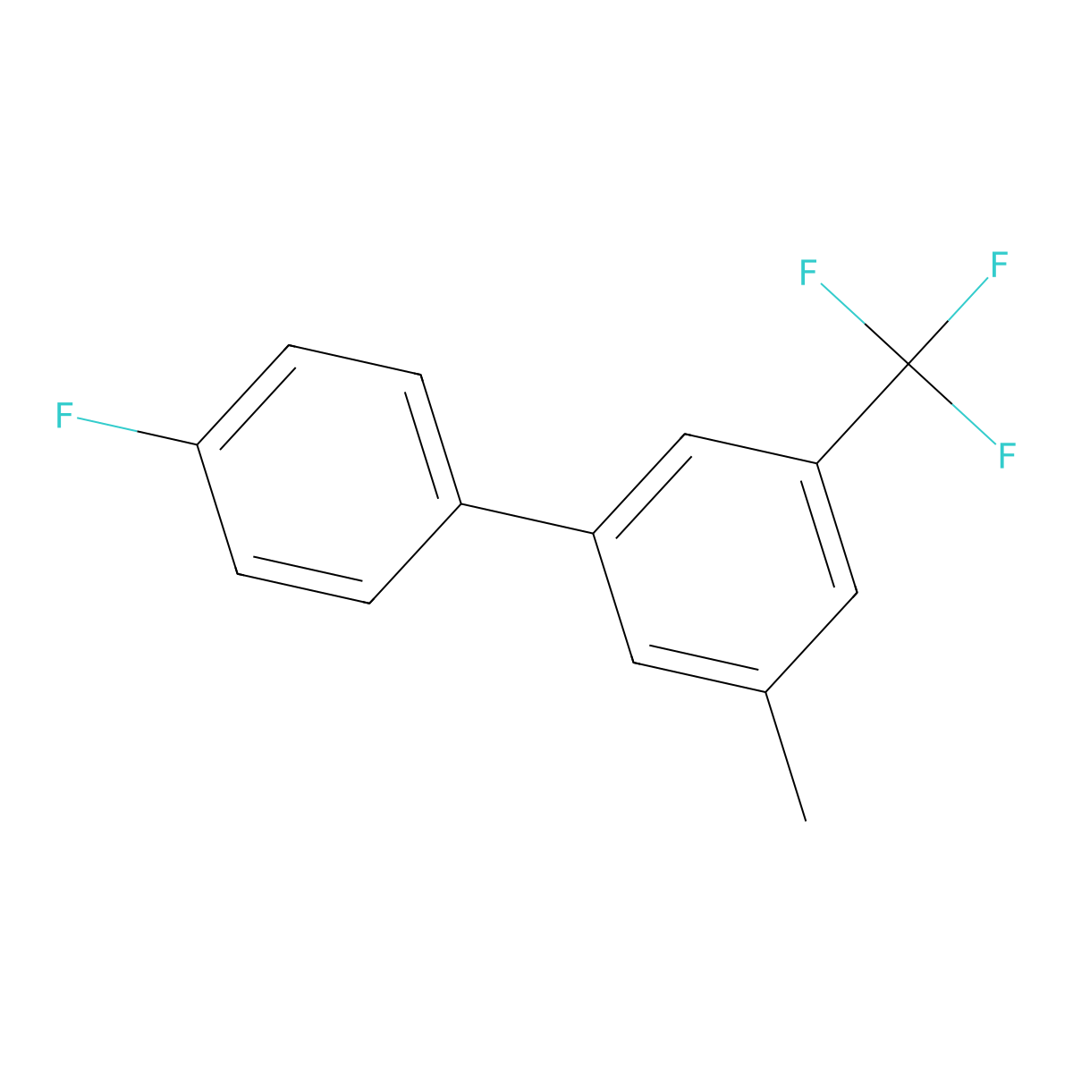 4'-Fluoro-3-methyl-5-(trifluoromethyl)biphenyl molecular structure, CAS 1214329-61-9