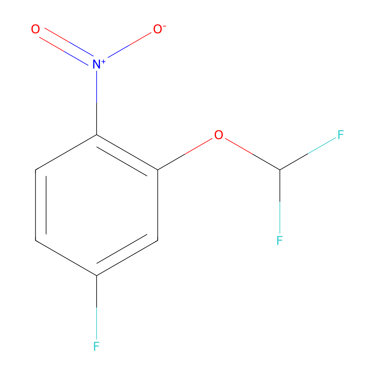 2-(Difluoromethoxy)-4-fluoro-1-nitrobenzene molecular structure, CAS 1214329-62-0