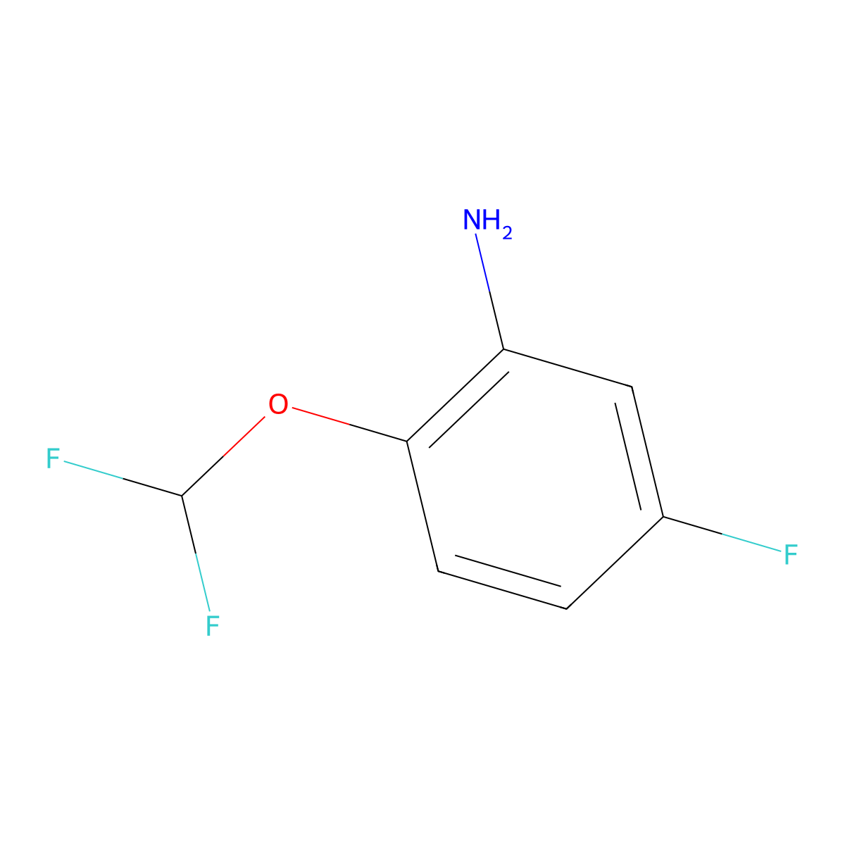2-(Difluoromethoxy)-5-fluoroaniline molecular structure, CAS 1214329-65-3