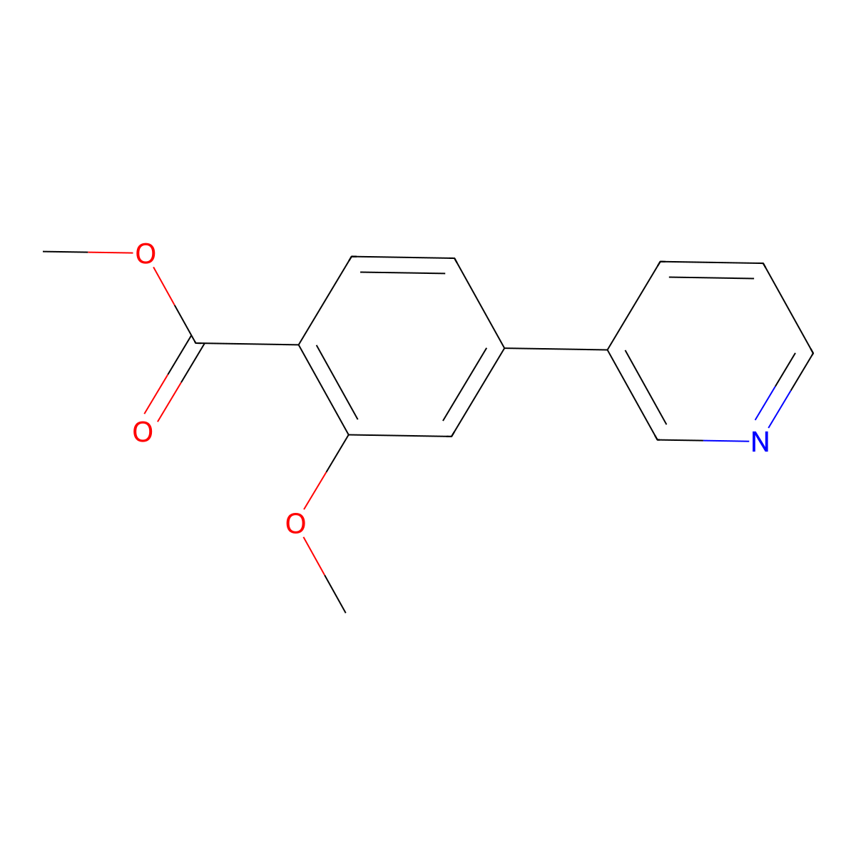 Methyl 2-methoxy-4-(pyridin-3-yl)benzoate molecular structure, CAS 1214329-66-4