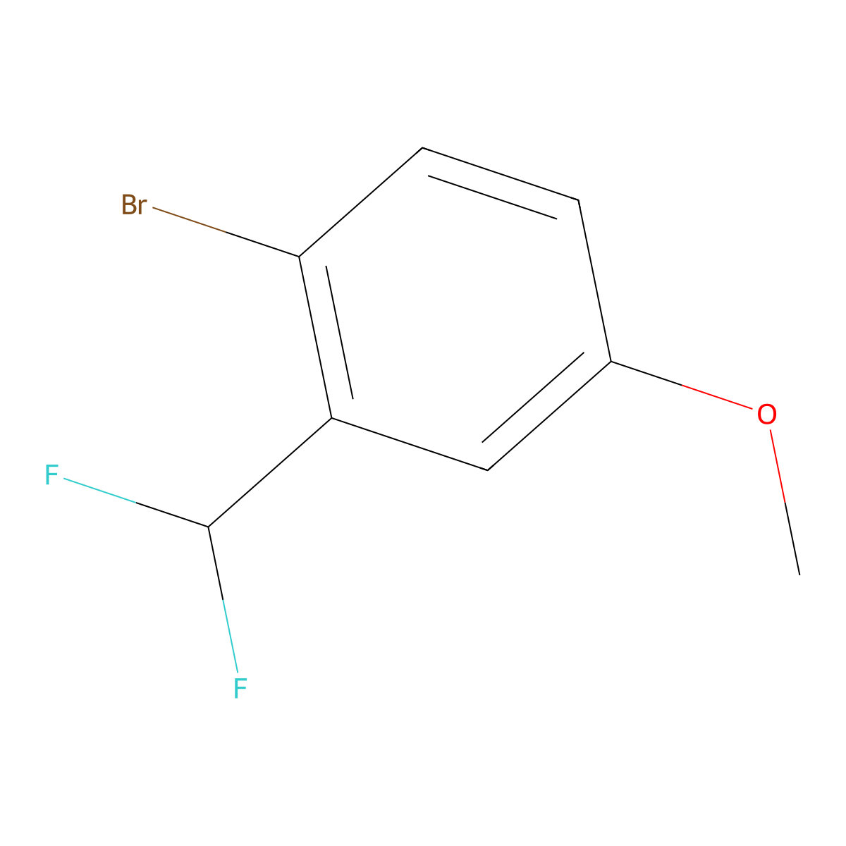 1-Bromo-2-(difluoromethyl)-4-methoxybenzene molecular structure, CAS 1214329-81-3