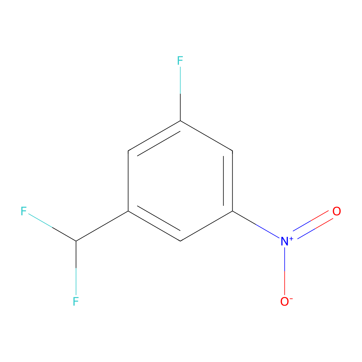 1-(Difluoromethyl)-3-fluoro-5-nitrobenzene molecular structure, CAS 1214329-87-9