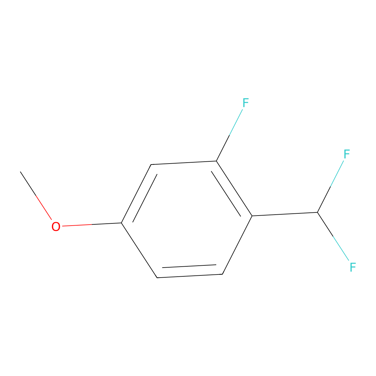 1-(Difluoromethyl)-2-fluoro-4-methoxybenzene molecular structure, CAS 1214329-92-6