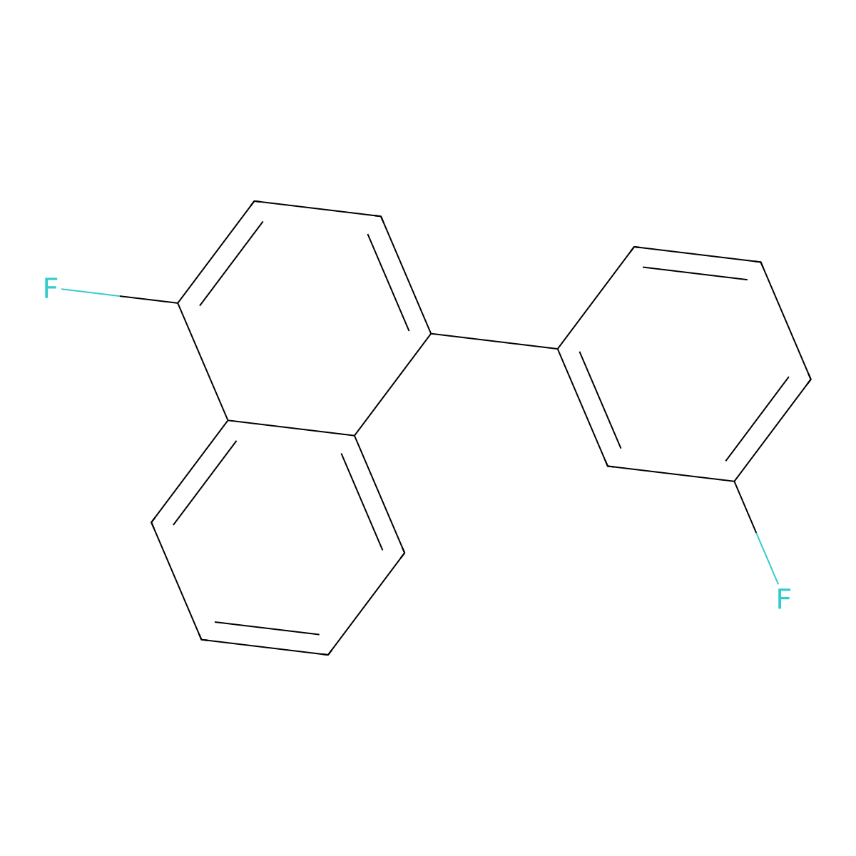 1-Fluoro-4-(3-fluorophenyl)naphthalene molecular structure, CAS 1214330-15-0