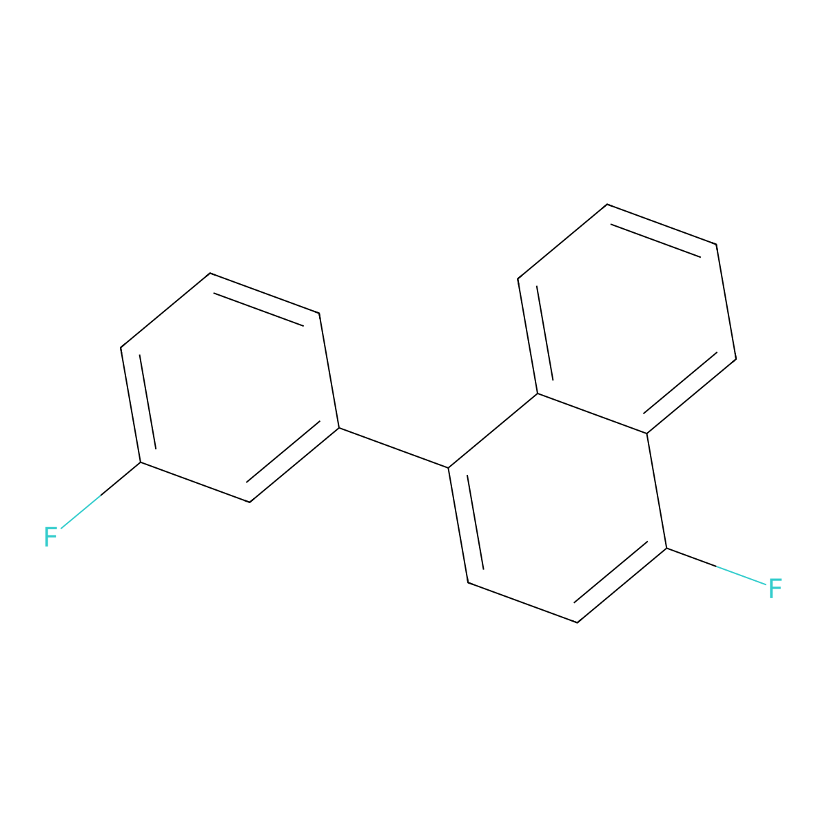 1-Fluoro-4-(3-fluorophenyl)naphthalene molecular structure, CAS 1214330-15-0
