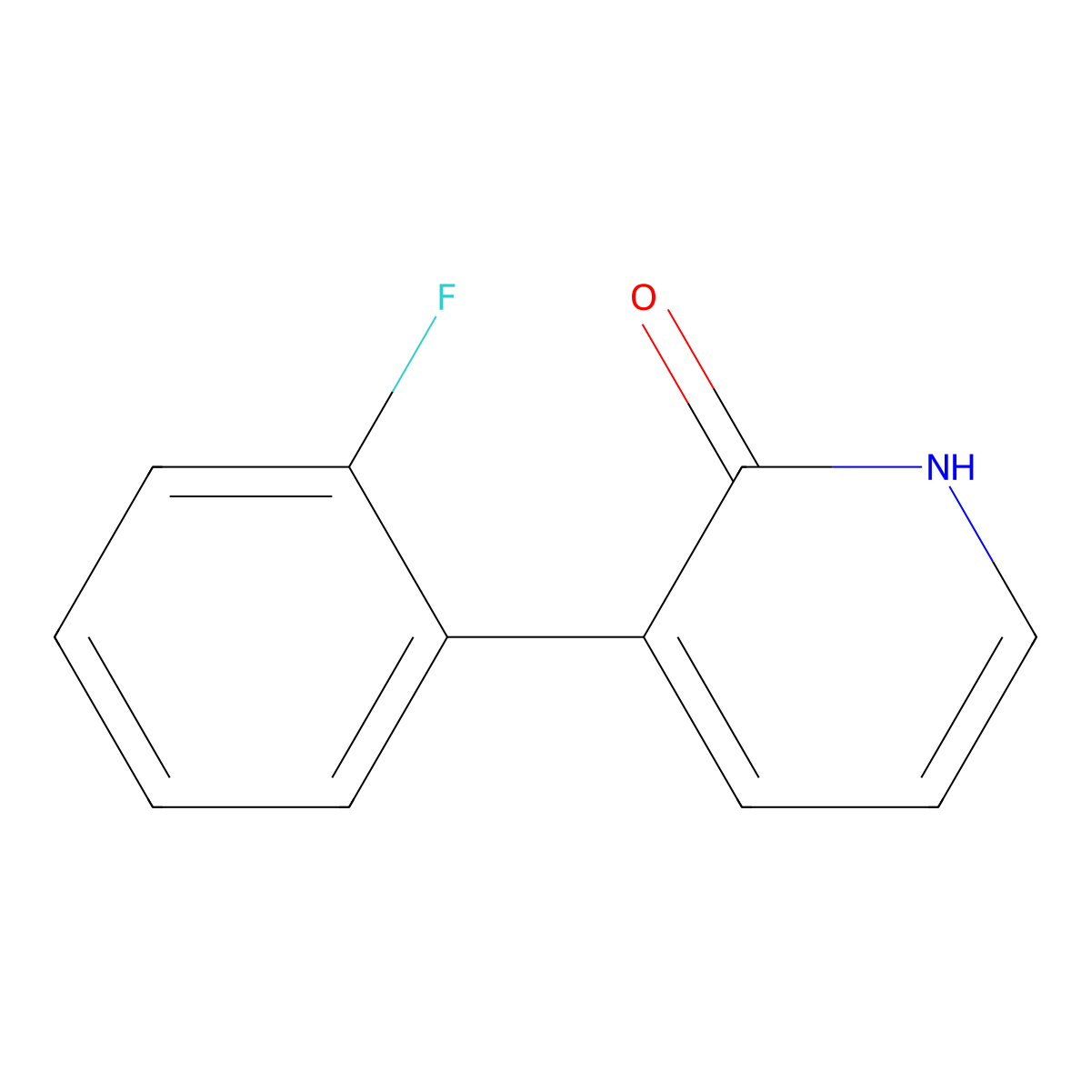 3-(2-Fluorophenyl)pyridin-2(1H)-one molecular structure, CAS 1214330-31-0