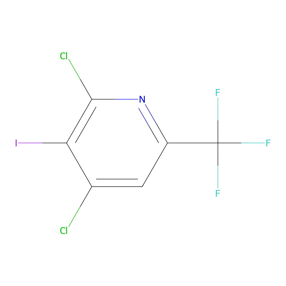2,4-Dichloro-3-iodo-6-(trifluoromethyl)pyridine molecular structure, CAS 1214330-65-0