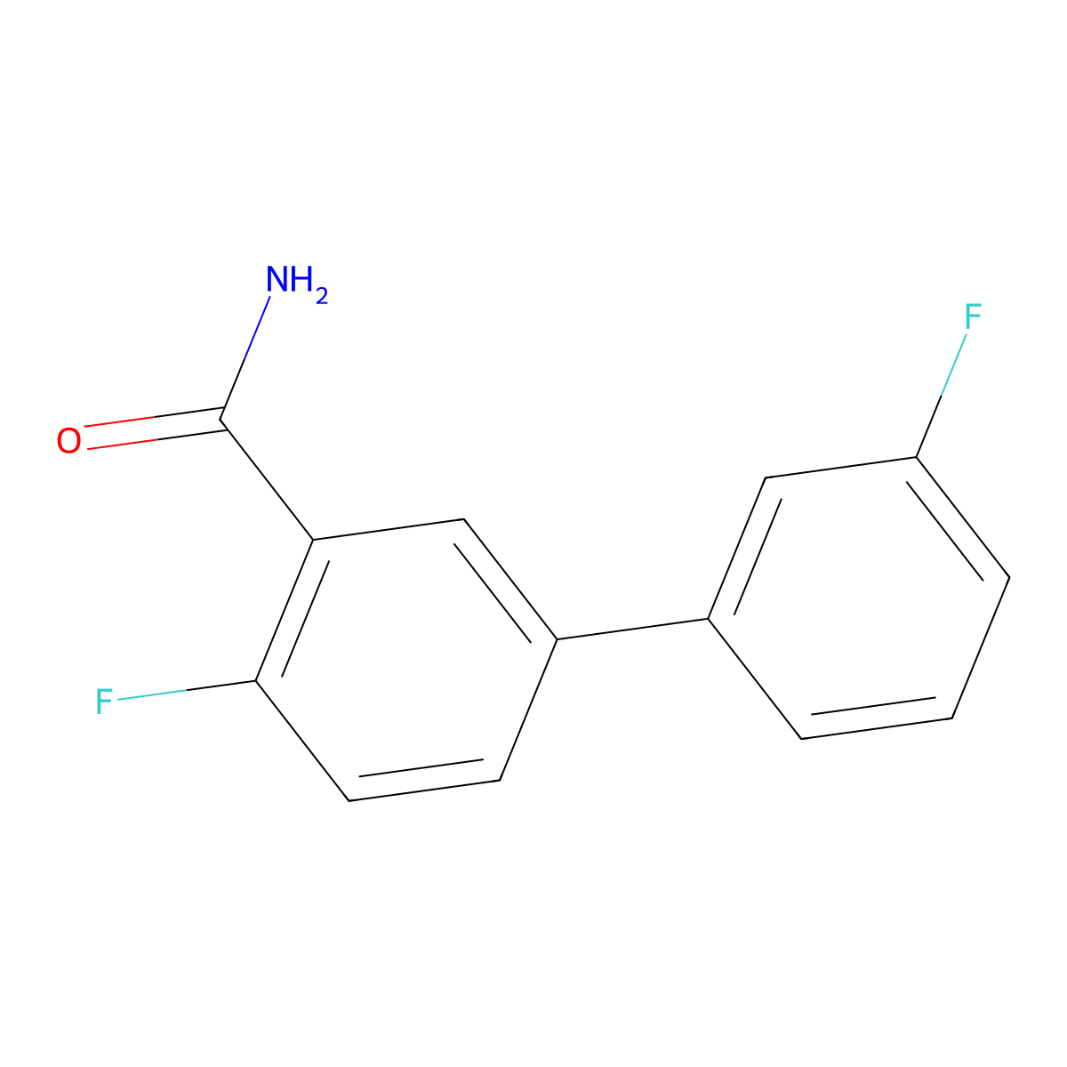 3',4-Difluoro[1,1'-biphenyl]-3-carboxamide molecular structure, CAS 1214330-69-4