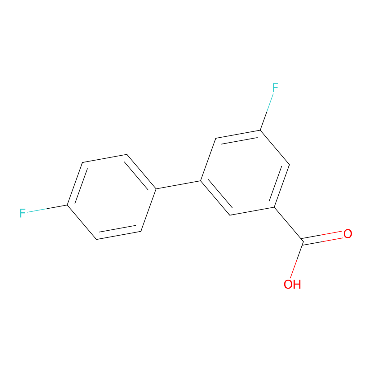 3-(4-Fluorophenyl)-5-fluorobenzoic acid molecular structure, CAS 1214330-80-9