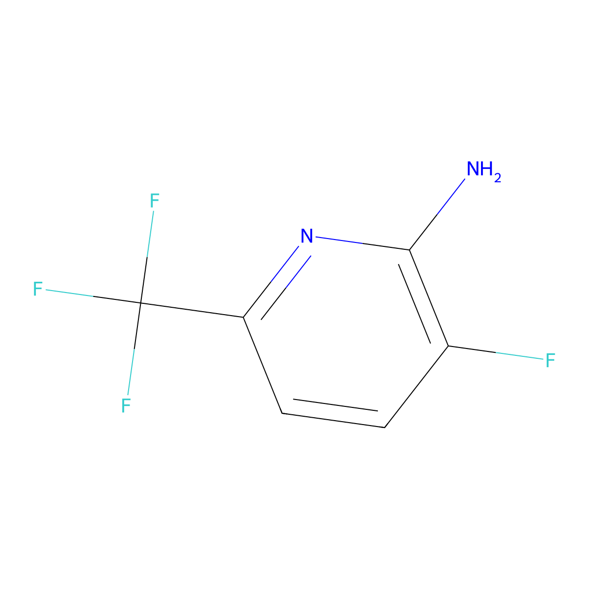 2-Amino-3-fluoro-6-(trifluoromethyl)pyridine molecular structure, CAS 1214330-82-1