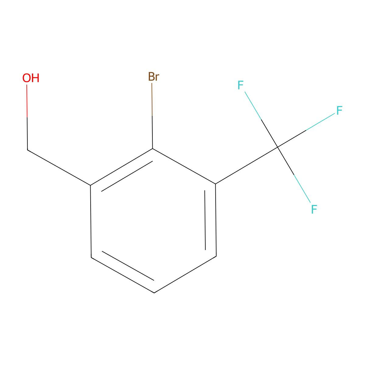 2-Bromo-3-(trifluoromethyl)benzyl alcohol molecular structure, CAS 1214330-94-5