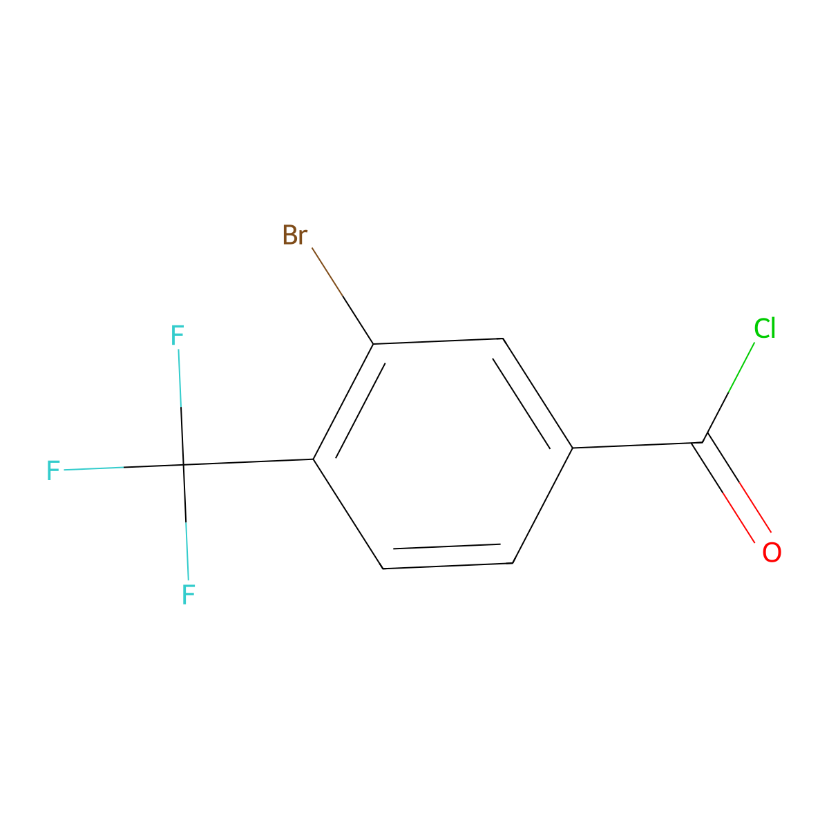 3-Bromo-4-(trifluoromethyl)benzoyl chloride molecular structure, CAS 1214330-97-8