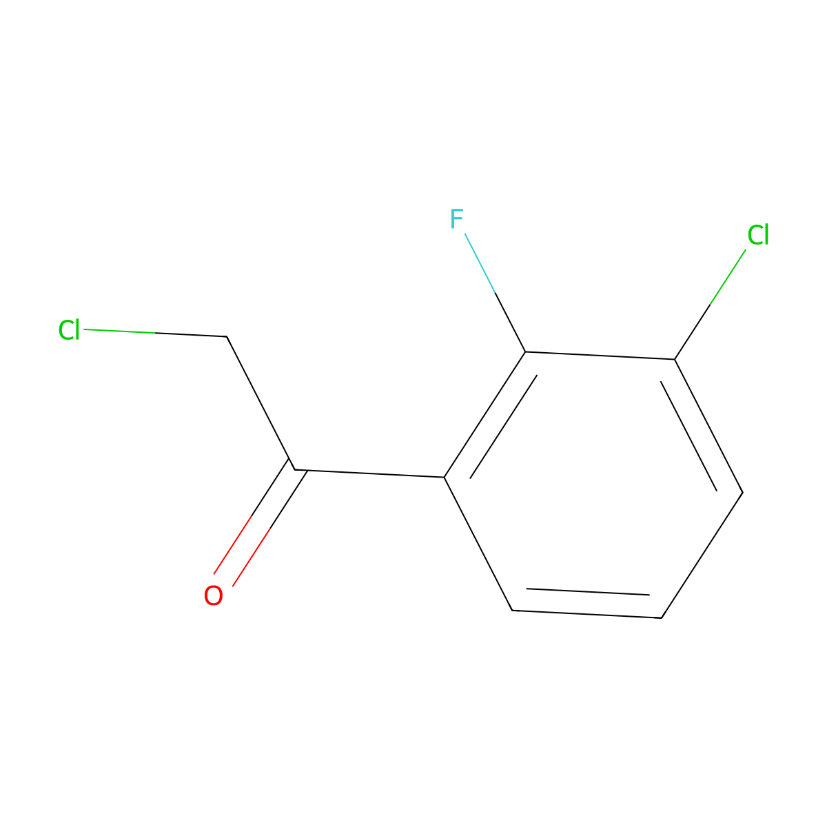 2-Chloro-1-(3-chloro-2-fluorophenyl)ethanone molecular structure, CAS 1214331-09-5