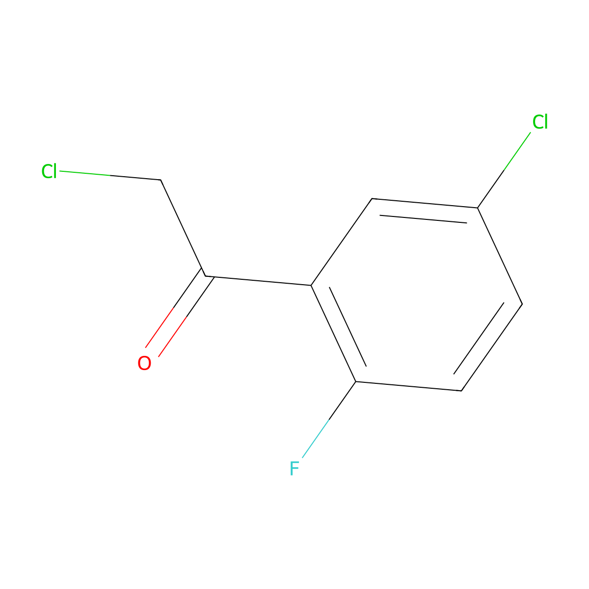 2-Chloro-1-(5-chloro-2-fluorophenyl)ethan-1-one molecular structure, CAS 1214331-12-0