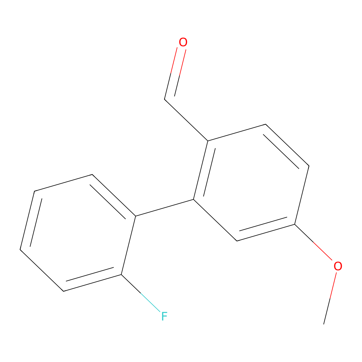 2'-Fluoro-5-methoxybiphenyl-2-carboxaldehyde molecular structure, CAS 1214331-14-2