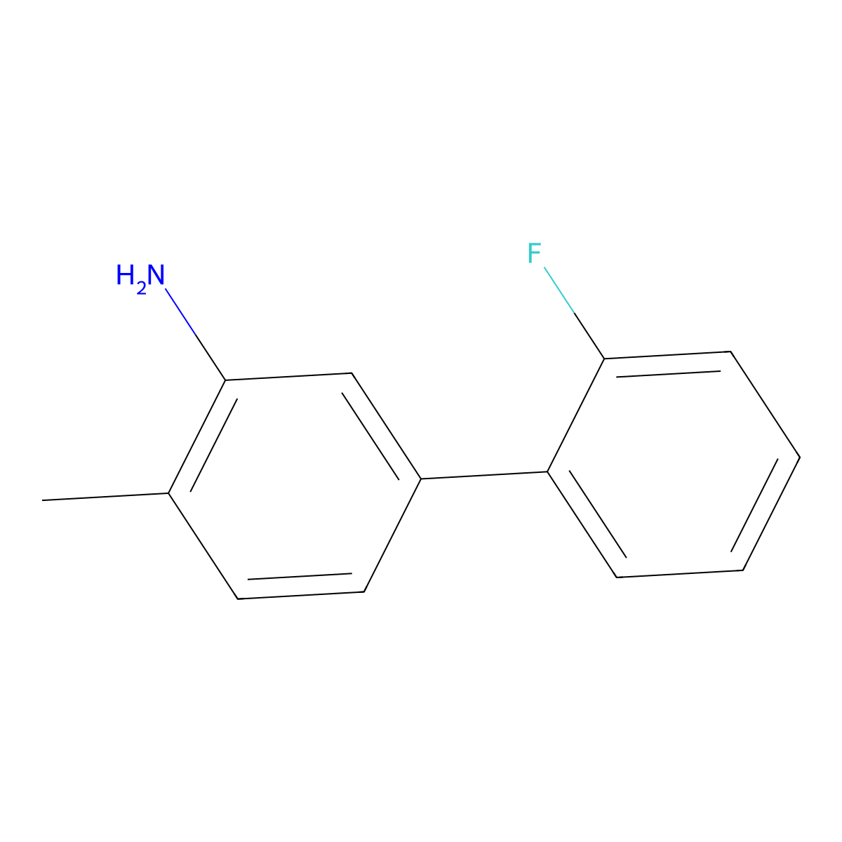 5-(2-Fluorophenyl)-2-methylaniline molecular structure, CAS 1214331-26-6