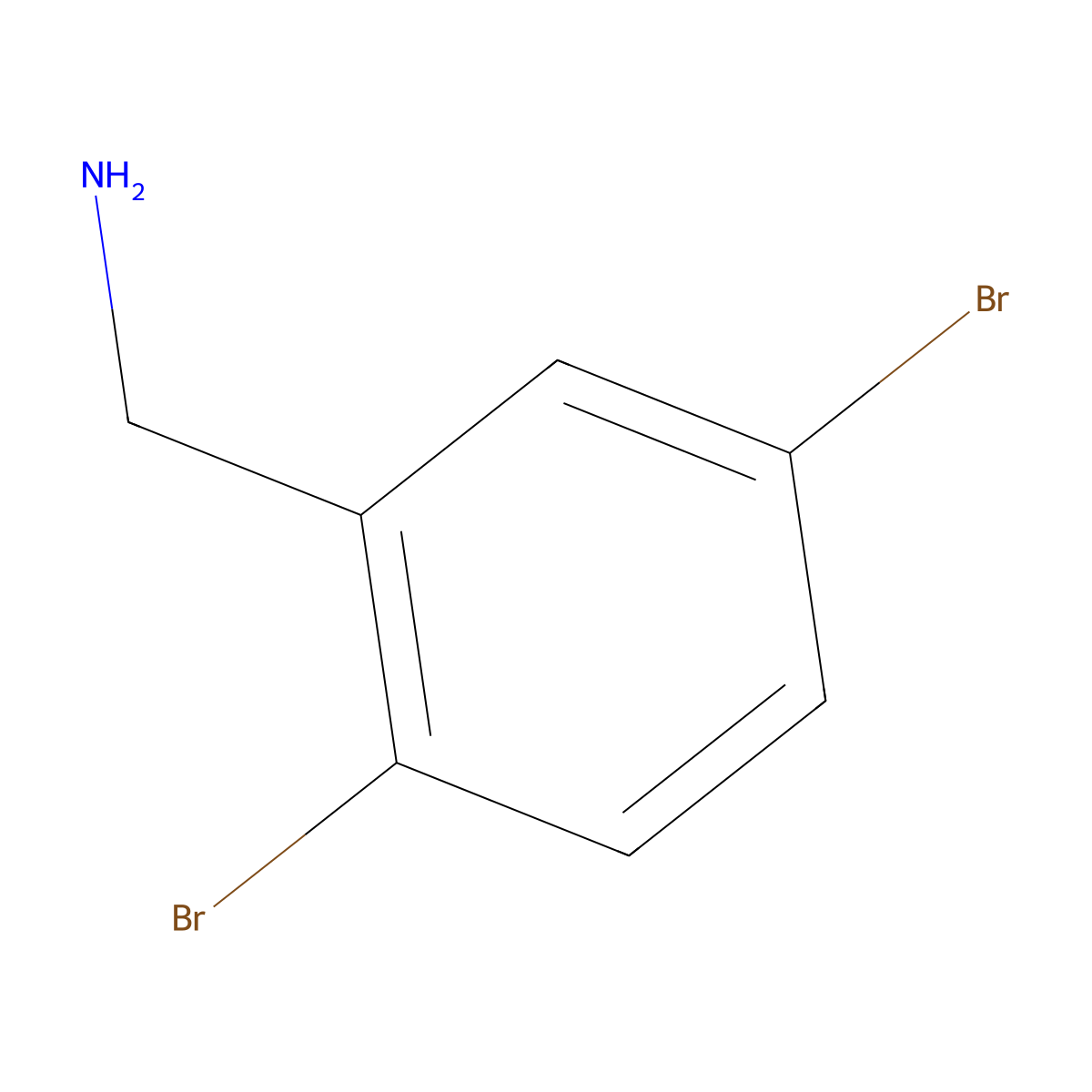 (2,5-Dibromophenyl)methanamine molecular structure, CAS 1214331-41-5