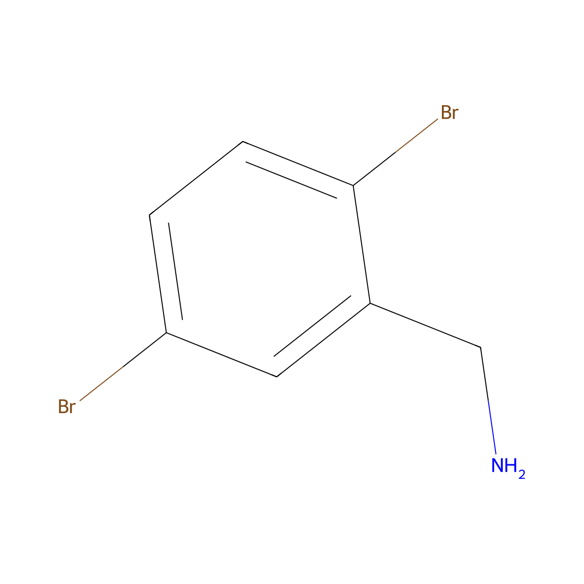 (2,5-Dibromophenyl)methanamine molecular structure, CAS 1214331-41-5