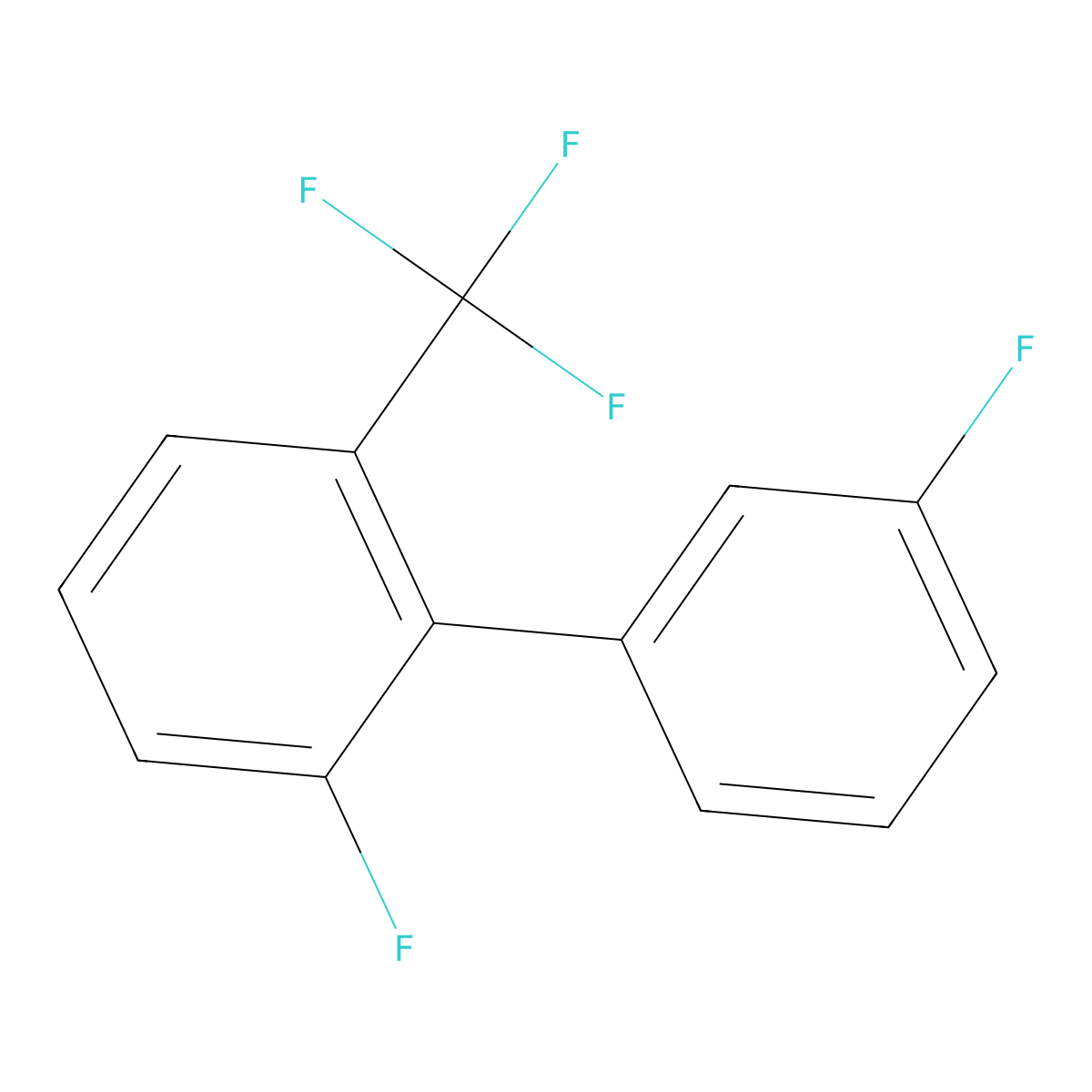 2,3'-Difluoro-6-(trifluoromethyl)-1,1'-biphenyl molecular structure, CAS 1214331-47-1