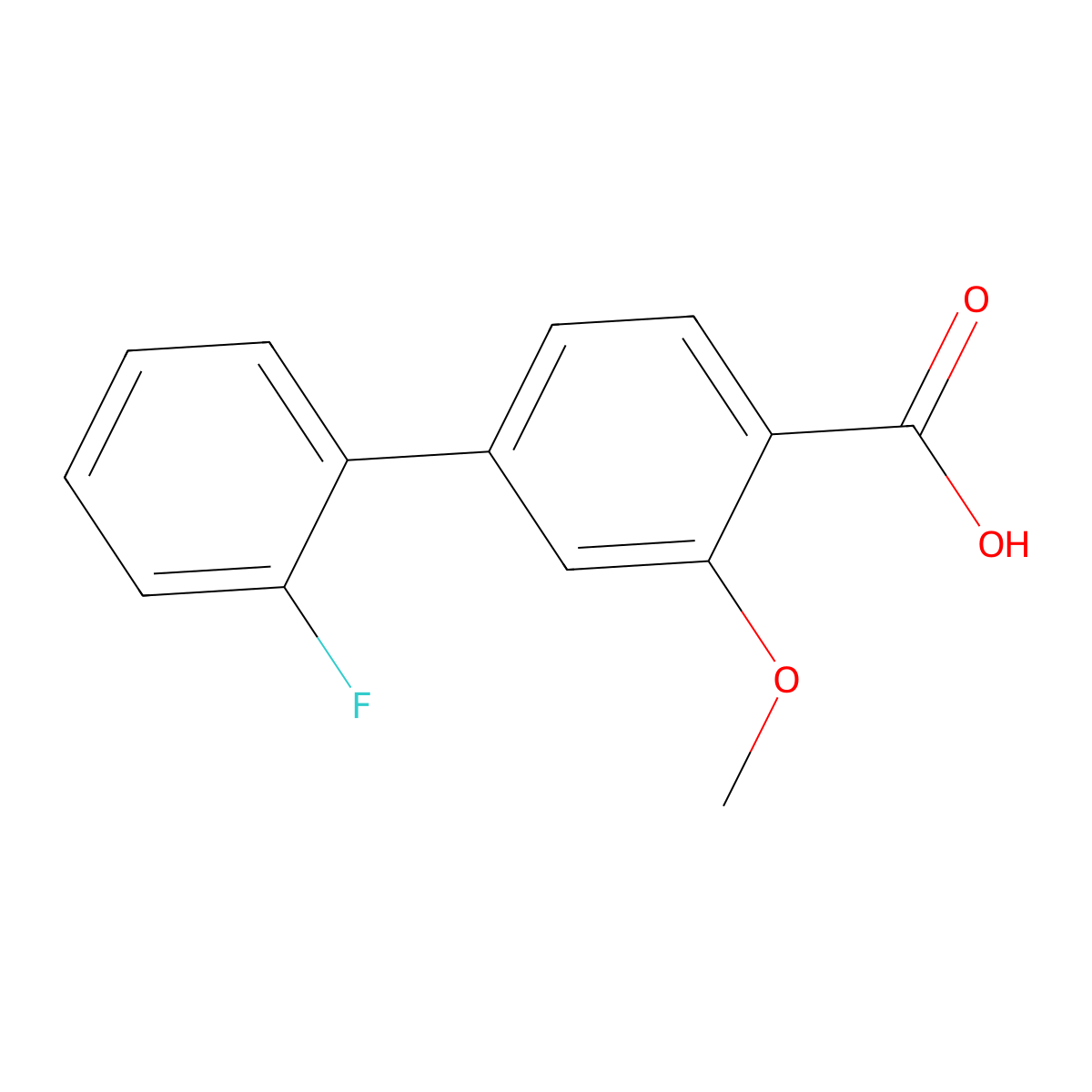 4-(2-Fluorophenyl)-2-methoxybenzoic acid molecular structure, CAS 1214331-48-2