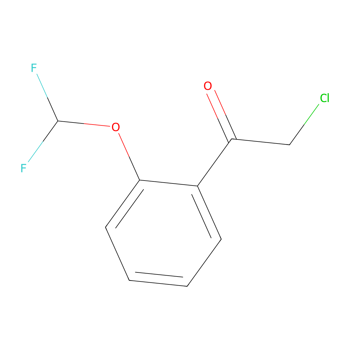 2-Chloro-1-[2-(difluoromethoxy)phenyl]ethan-1-one molecular structure, CAS 1214331-49-3
