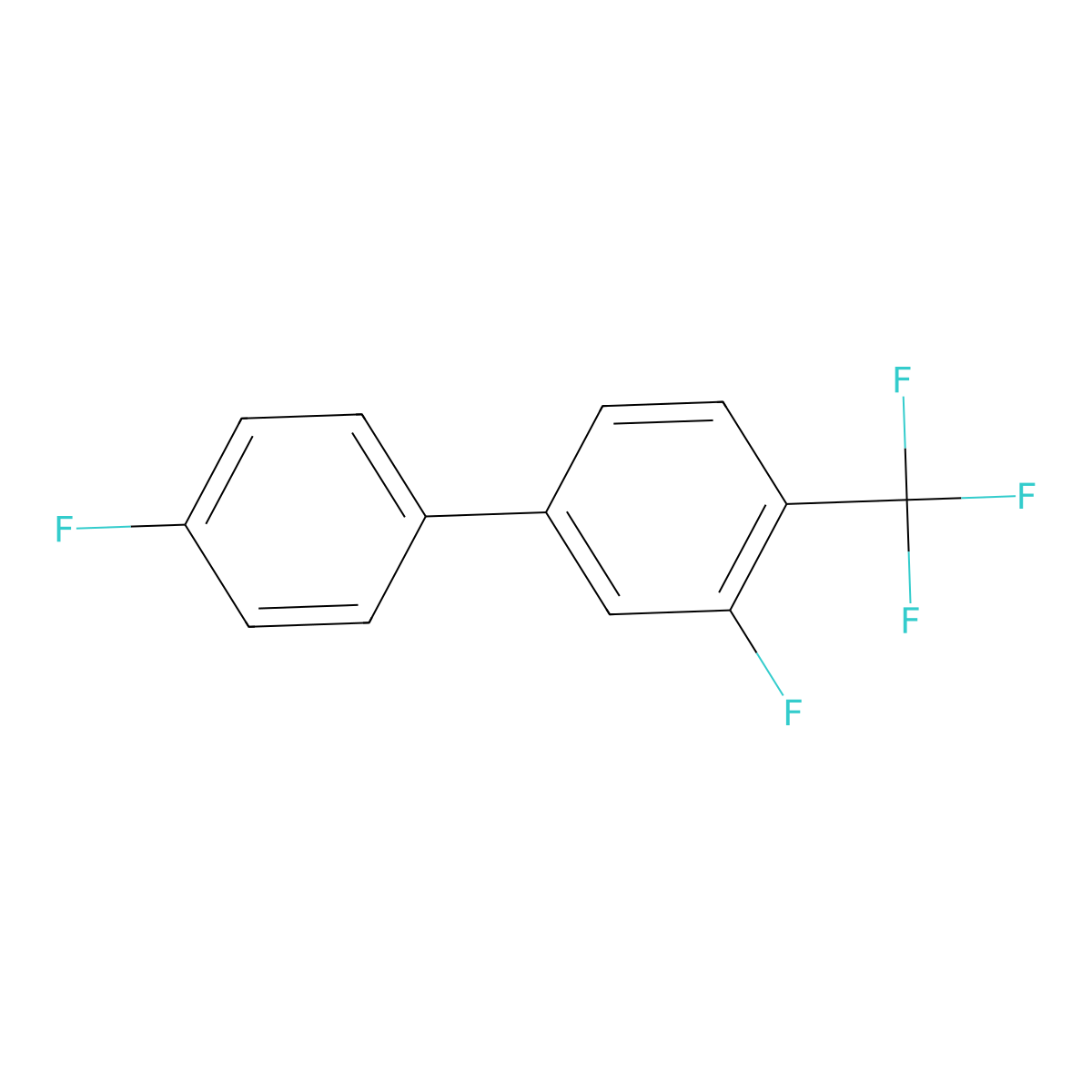 2-Fluoro-4-(4-fluorophenyl)-1-(trifluoromethyl)benzene molecular structure, CAS 1214331-50-6