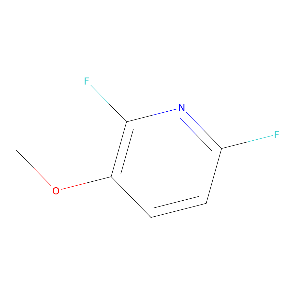 2,6-Difluoro-3-methoxypyridine molecular structure, CAS 1214331-52-8