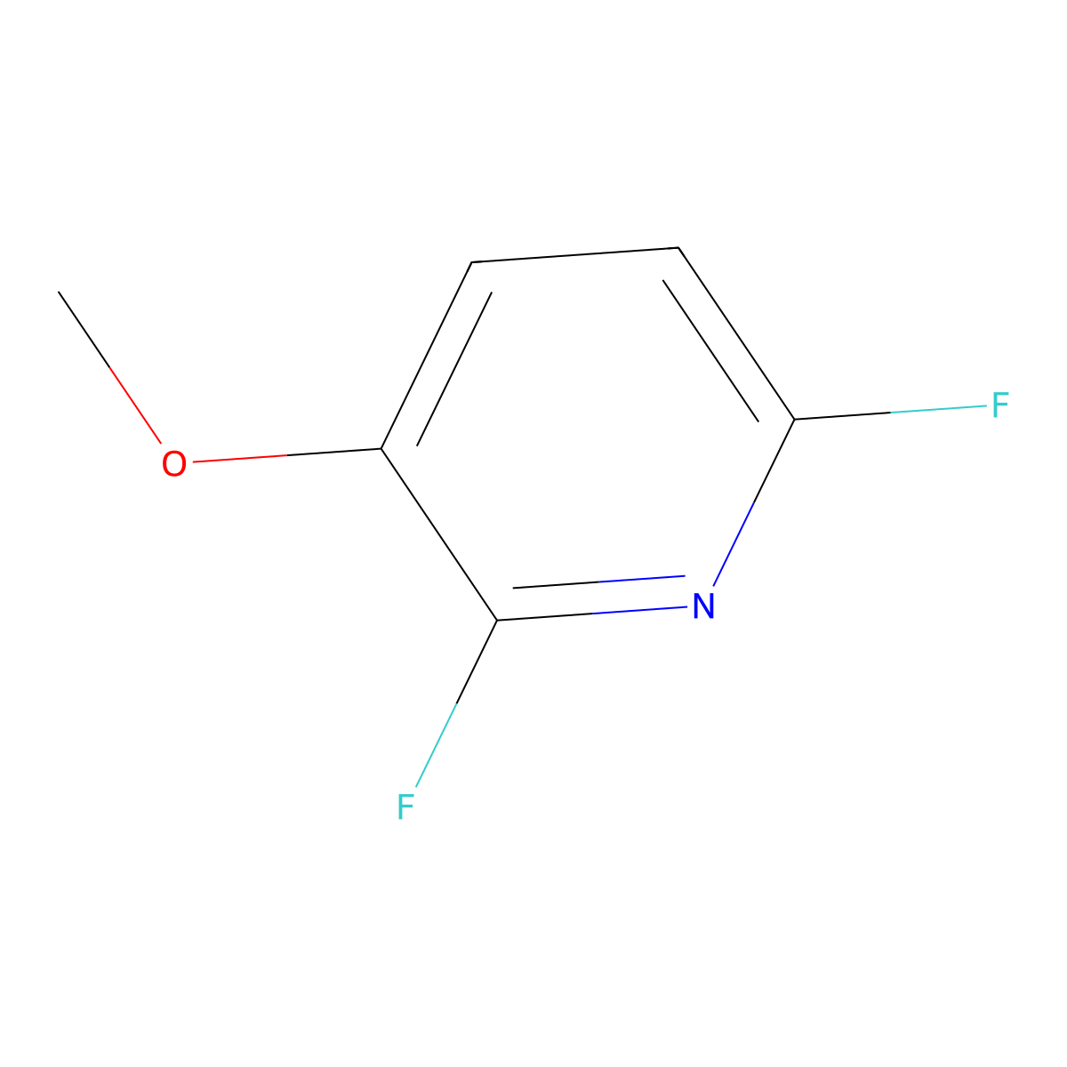 2,6-Difluoro-3-methoxypyridine molecular structure, CAS 1214331-52-8