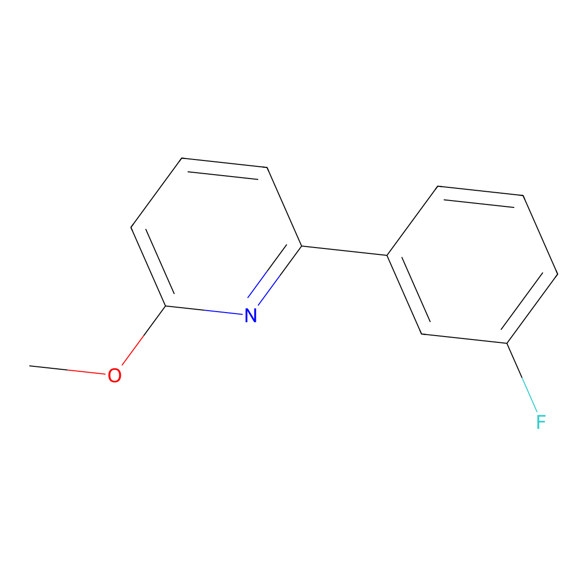 2-(3-Fluorophenyl)-6-methoxypyridine molecular structure, CAS 1214331-54-0