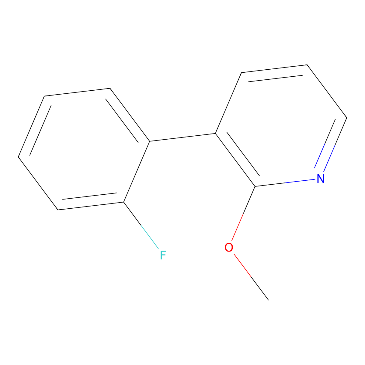 3-(2-Fluorophenyl)-2-methoxypyridine molecular structure, CAS 1214331-57-3