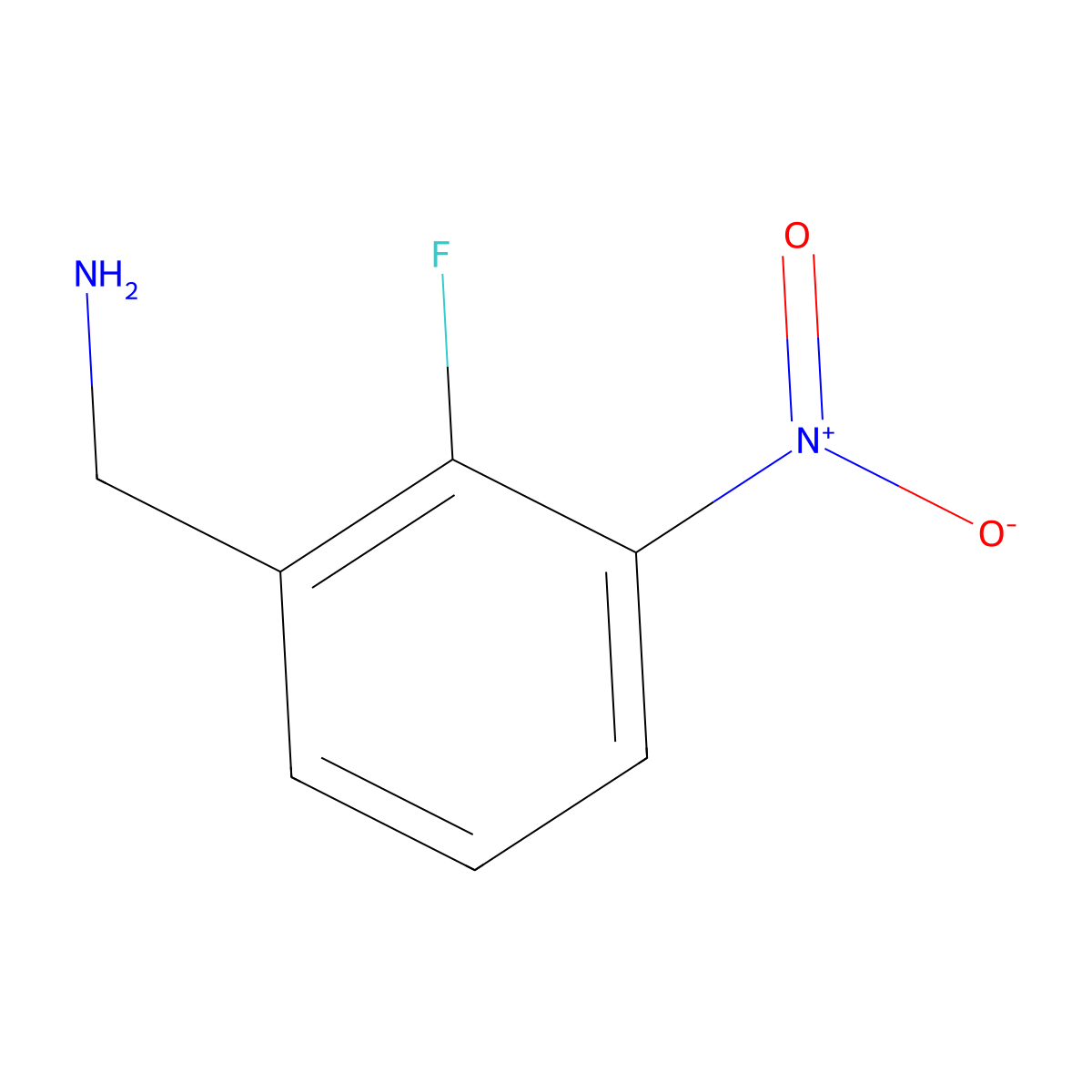 (2-Fluoro-3-nitrophenyl)methanamine molecular structure, CAS 1214331-59-5